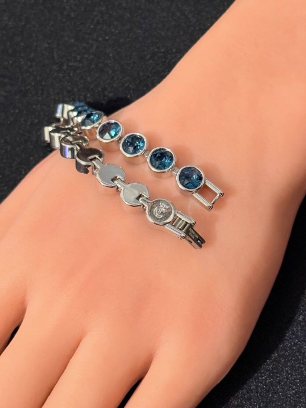 Touchstone Crystal Deep Blue Bead Bracelet - Picture 7 of 8